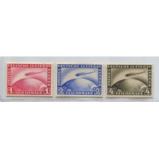 ALEMANIA 1928 Yv. AEREO 35/7 SERIE COMPLETA DE ESTAMPILLAS ZEPPELIN MINT !!!! RARISIMA 525 EUROS